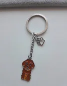 Breloki - Breloczek Brelok Do Kluczy Brązowy Pies Pudel Pudelek - miniaturka - grafika 1