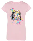 Koszulki i topy damskie - T-Shirt kolorowy nadruk Kot ASTRONAUTA r. L - miniaturka - grafika 1