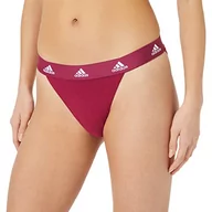 Majtki damskie - Adidas Sports Underwear Stringi Damskie, Tanga, Burgund, L - miniaturka - grafika 1