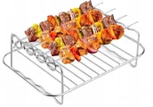 Akcesoria i części AGD - RUSZT I SZPIKULCE SZASZŁYKÓW AIR FRYER WKŁAD PIĘTRO FRYTKOWNICY GRILL 20X14 - miniaturka - grafika 1