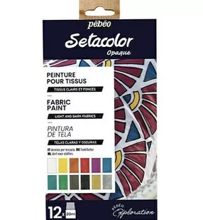 Farby do tkanin Pebeo Setacolor Shimmer 12x20ml - Farby i media malarskie - miniaturka - grafika 1
