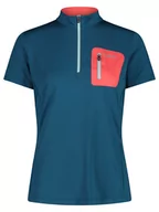 Koszulki sportowe damskie - CMP Koszulka kolarska w kolorze niebieskim - miniaturka - grafika 1