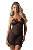 Bielizna nocna - Obsessive Komplet Model Novenes Chemise Black - Obsessive - XS/S - miniaturka - grafika 1