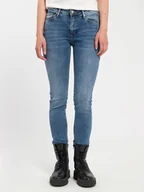 Spodenki damskie - Cross Jeans Dżinsy - Skinny fit - w kolorze niebieskim - miniaturka - grafika 1
