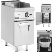 Piece, kotły  i płyty grzejne gastronomiczne - Grill płyta grillowa gładka z szafką na gaz propan / LPG / ziemny 6 kW - miniaturka - grafika 1
