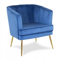 Fotele - Fotel kubełkowy klubowy muszelka Welur F109BL - miniaturka - grafika 1