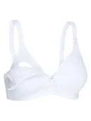 Biustonosze ciążowe - Naturana Biustonosz w kolorze białym do karmienia - miniaturka - grafika 1