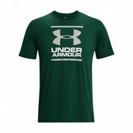 Koszulki sportowe męskie - Męski t-shirt z nadrukiem Under Armour GL Foundation SS T - zielony - UNDER ARMOUR - miniaturka - grafika 1