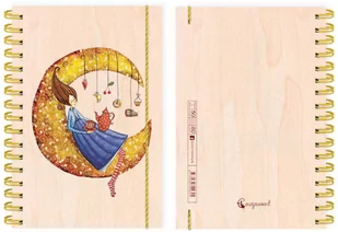 Cozywood Kołonotatnik ozdobny A6 Księżyc 50 stron linia - Artykuły biurowe - miniaturka - grafika 3