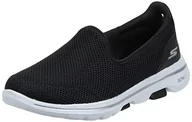 Sneakersy damskie - Skechers Go Walk 5 damskie sneakersy, Black Textile White Trim, 41 EU - miniaturka - grafika 1