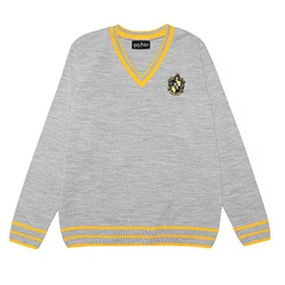Swetry damskie - House Popgear Harry Potter Hufflepuff damski sweter z dzianiny | Oficjalny produkt | Pomysł na prezent dla żony dziewczyny partnera, Hogwartu Wizarding World HAR90034WKJ60 - grafika 1