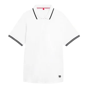Koszulka męska Wilson M Players Seamless Polo 2.0 Bright White L - Koszulki sportowe męskie - miniaturka - grafika 1