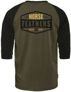 t-shirt HORSEFEATHERS HEXAGON II RAGLAN T-SHIRT Burnt Olive - Koszulki męskie - miniaturka - grafika 1