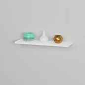 Półki do salonu - Półka Ścienna Wisząca 40 Cm Biała - miniaturka - grafika 1