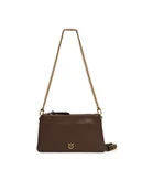 Torebki damskie - PINKO Torebka Double Mini Al 25-26 PLTT 105359 A0QO Brązowy - miniaturka - grafika 1