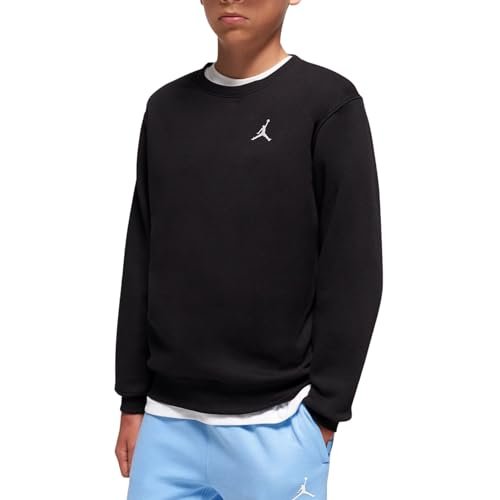 NIKE Jordan bluza chłopięca, okrągły dekolt, MJ Brooklyn, czarna