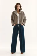 Kurtki damskie - Kurtka z multikolorowym melanżem - miniaturka - grafika 1