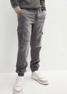 Spodnie damskie - Dżinsy dresowe Regular Fit Straight z kieszeniami z boku nogawki - bonprix - miniaturka - grafika 1