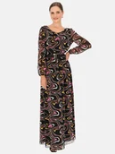 Sukienki - Kolorowa sukienka maxi z gumką w pasie L'AF Latika - miniaturka - grafika 1