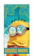 Okrycia kąpielowe dla dzieci - Ręcznik plażowy kąpielowy Minionki 140x70 bawełna - miniaturka - grafika 1