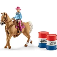 Figurki dla dzieci - Schleich 41417 KOWBOJKA W WYŚCIGU PRZEZ BECZKI SCH41417 - miniaturka - grafika 1