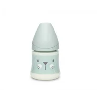 Butelki dla niemowląt - Suavinex Butelka Hygge okrągły wolny przepływ Kotek miętowy 150ml | PONAD 10 TYŚ PRODUKTÓW W ATRAKCYJNYCH CENACH | SZYBKA - miniaturka - grafika 1