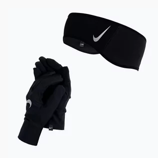 Czapki i chusty sportowe damskie - Zestaw opaska + rękawiczki męskie Nike Essential czarny NI-N.100.0597.082-L/XL | WYSYŁKA W 24H | 30 DNI NA ZWROT - grafika 1