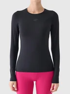 Koszulki sportowe damskie - 4F Koszulka sportowa w kolorze czarnym - miniaturka - grafika 1