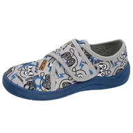 Kapcie damskie - Fischer Chłopięce kapcie Tim, szary, 27 EU - miniaturka - grafika 1