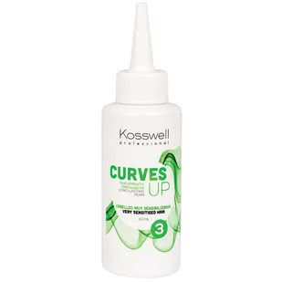 Kosswell Curves UP 3, płyn do trwałej ondulacji do włosów bardzo wrażliwych, 80ml - Kosmetyki do stylizacji włosów - miniaturka - grafika 1