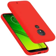 Etui i futerały do telefonów - Pokrowiec Do Motorola MOTO G7 POWER Etui w LIQUID CZERWONY TPU Silikon Case Cover Obudowa Ochronny Cadorabo - miniaturka - grafika 1