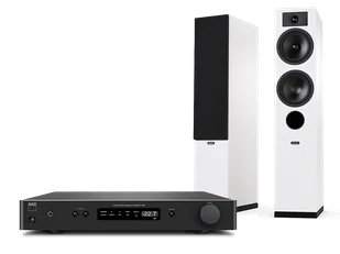 NAD C 338 (czarny) + Tesi 5 (biały) - Zestawy stereo - miniaturka - grafika 1