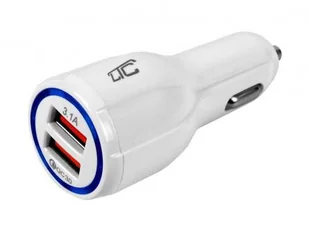 Ładowarka samochodowa LTC Quick Charger 2 x USB QC 3.0 biała LXLAD14 - Ładowarki samochodowe - miniaturka - grafika 1