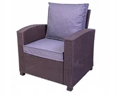 Pokrowce na meble ogrodowe - Poduszka na krzesła meble ogrodowe 55/60cm + oparcie poduszka przestrzenna – melange jasny - miniaturka - grafika 1