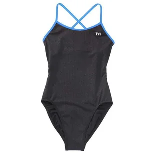 TYR Damski kostium kąpielowy Hexa Trinityfit Blk/niebieski 26 - Stroje kąpielowe - miniaturka - grafika 1