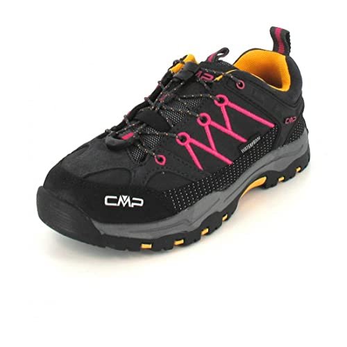 CMP Dziecięce buty Rigel Low Trekking WP, buty unisex dla dzieci i młodzieży, Antracyt Bouganville 54ue, 33 EU