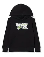 Bluzy dla chłopców - JACK&JONES JUNIOR Chłopięca bluza z kapturem Jcodust Sweat Hood Sn Jnr, czarny, 152 - miniaturka - grafika 1