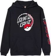 Bluzy męskie - bluza męska SANTA CRUZ POKE BALL DOT HOOD Black - miniaturka - grafika 1