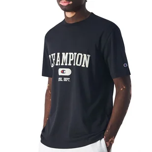 Koszulka Champion Crewneck 220432-KK001 - czarna - Koszulki męskie - miniaturka - grafika 1