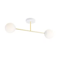 Lampy sufitowe - Magnum lampa sufitowa 2-punktowa biała/złota 1234/2 - miniaturka - grafika 1