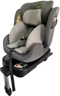 Foteliki samochodowe - Fotelik Samochodowy COMO 40-150CM Obrotowy 360° ISOFIX z Nogą i-Size SZARY - miniaturka - grafika 1