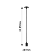 Lampy sufitowe - Paulmann Ravi oprawa wisząca E27, czarny mat - miniaturka - grafika 1