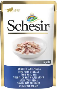 Schesir w galarecie, saszetki, 6 x 85 g - Tuńczyk z labraksem - Mokra karma dla kotów - miniaturka - grafika 1