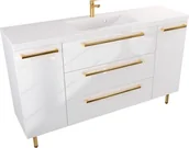 Szafki łazienkowe - Szafka Umywalkowa Stojąca ATHOS 140 cm D UZ - miniaturka - grafika 1