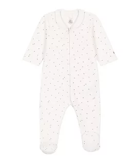 Śpiochy dla niemowląt - Petit Bateau Piżama Śpi Dobrze z Zamkiem Unisex-Bimbi, Biały Marshmallow/Szary, 3 mesi - grafika 1