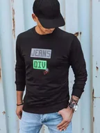 Bluzy męskie - Bluza męska z nadrukiem czarna Dstreet BX5376-XXL - miniaturka - grafika 1