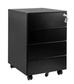 Szafki biurowe - Kontener XD-040-4-B - Czarny - miniaturka - grafika 1