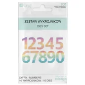 Scrapbooking - Wykrojnik Do Papieru - Cyfry Z Przeszyciem - 10 Szt. - miniaturka - grafika 1