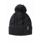 Czapki męskie - Czapka zimowa Jack Wolfskin POMPOM BEANIE black - ONE SIZE - miniaturka - grafika 1