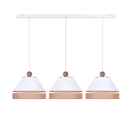 Lampy sufitowe - Duolla - Żyrandol na lince AVIGNON 3xE27/15W/230V biały/brązowy - miniaturka - grafika 1